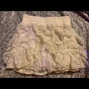 Wet Seal Lace Ruffled Skirt